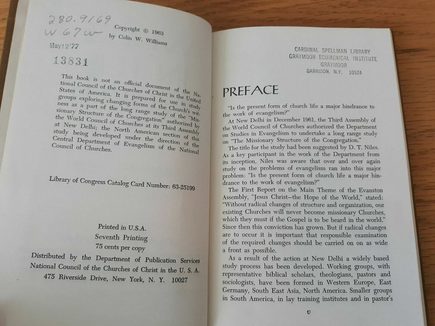 Where in the World? Changing Forms of the Church's Witness Williams 1963 Seventh