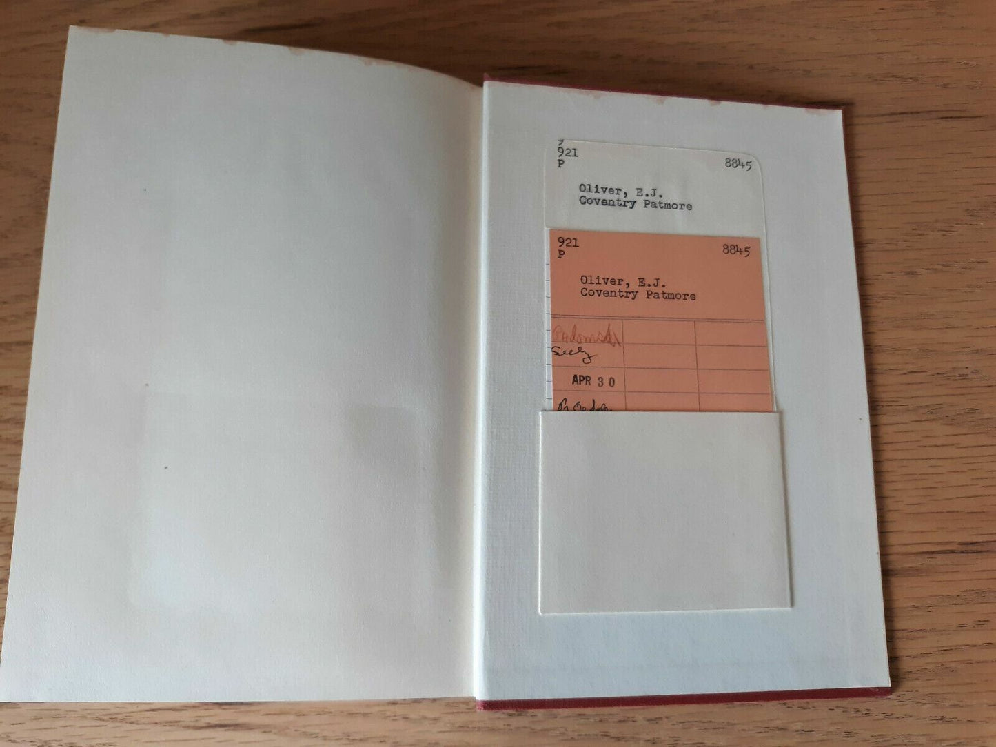 COVENTRY PATMORE By E.J. Oliver, Literature, 1956 Hardcover