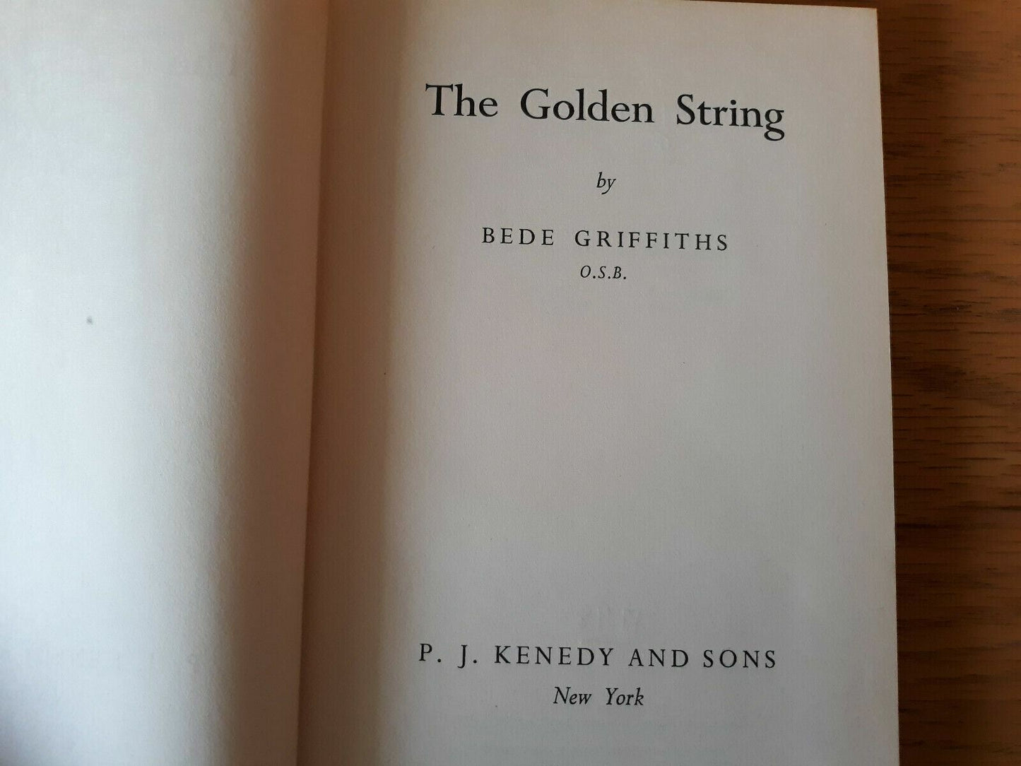 The Golden String (Bede Griffiths - 1954) Hardcover