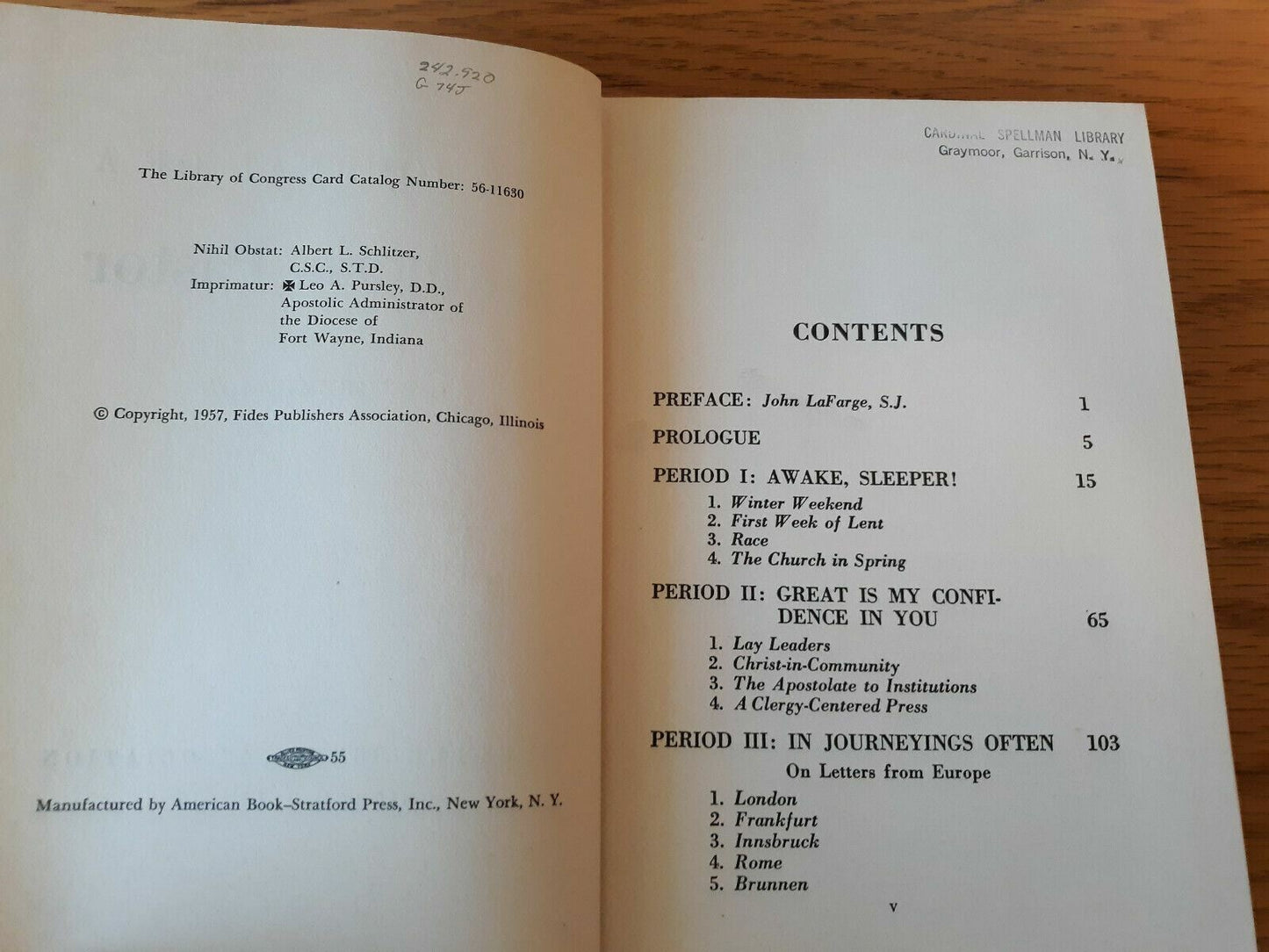 The journal of a southern pastor, Hardcover 1957 by Joseph Gremillion (Author) B