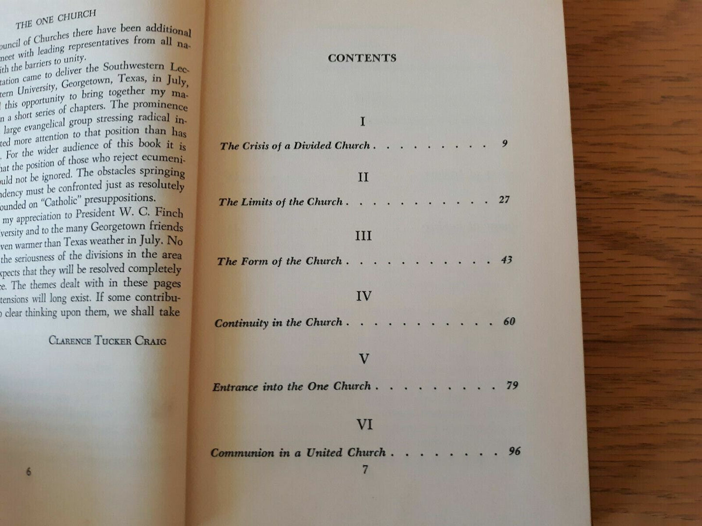1951 The One Church Clarence Tucker Craig In The Light Of The New Testament HC