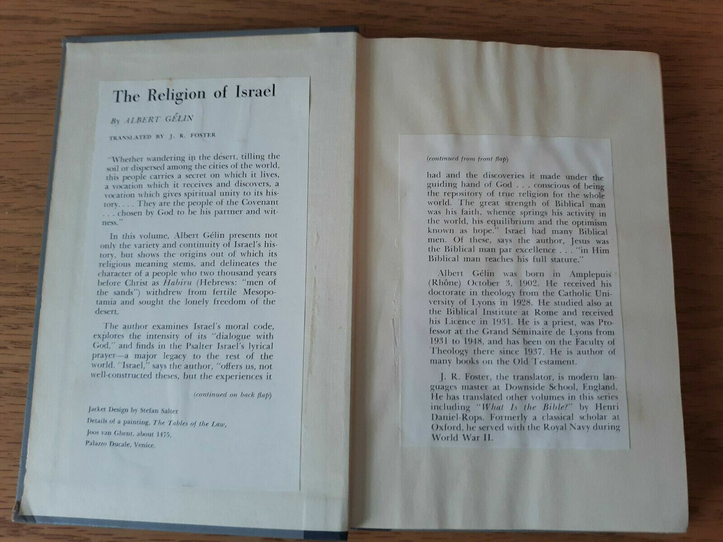 The Religion of Israel by Albert Gelin 20th Century Encyclopedia of Catholicism