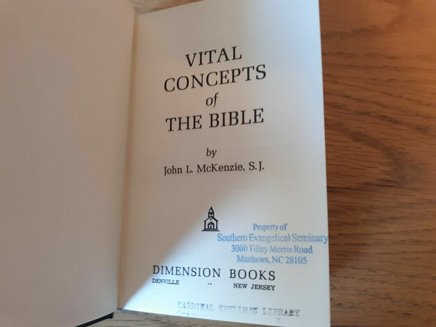 Vital Concepts of the Bible by John L. McKenzie 1969