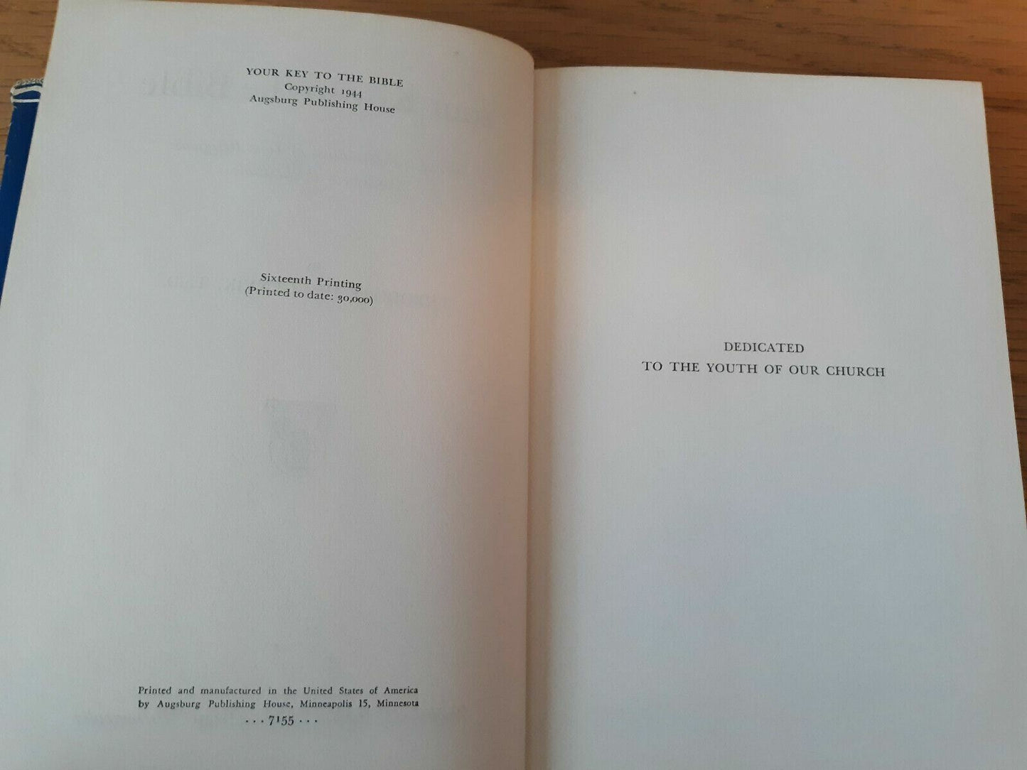 Your Key to the Bible by Theodore Huggenvik (1944, Augsburg) 16th Printing