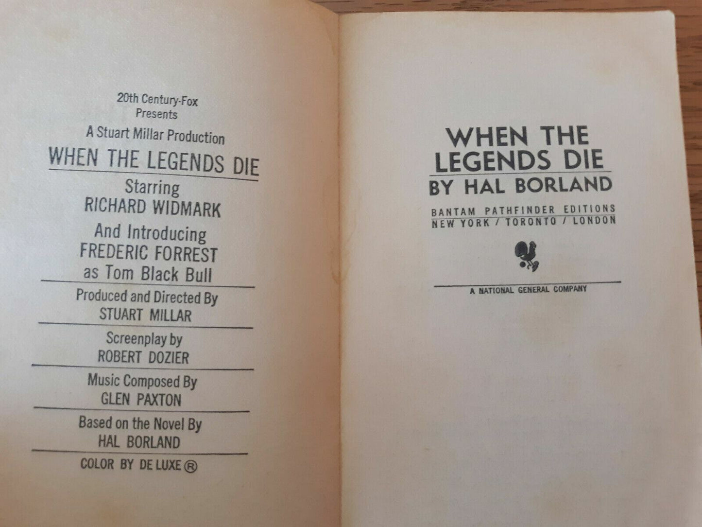 When the Legends Die Hal Borland Paperback Bantam 1972