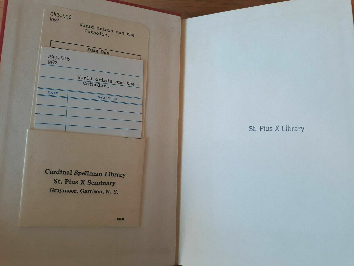 World crisis and the Catholic studies published on the occasion of the 1958
