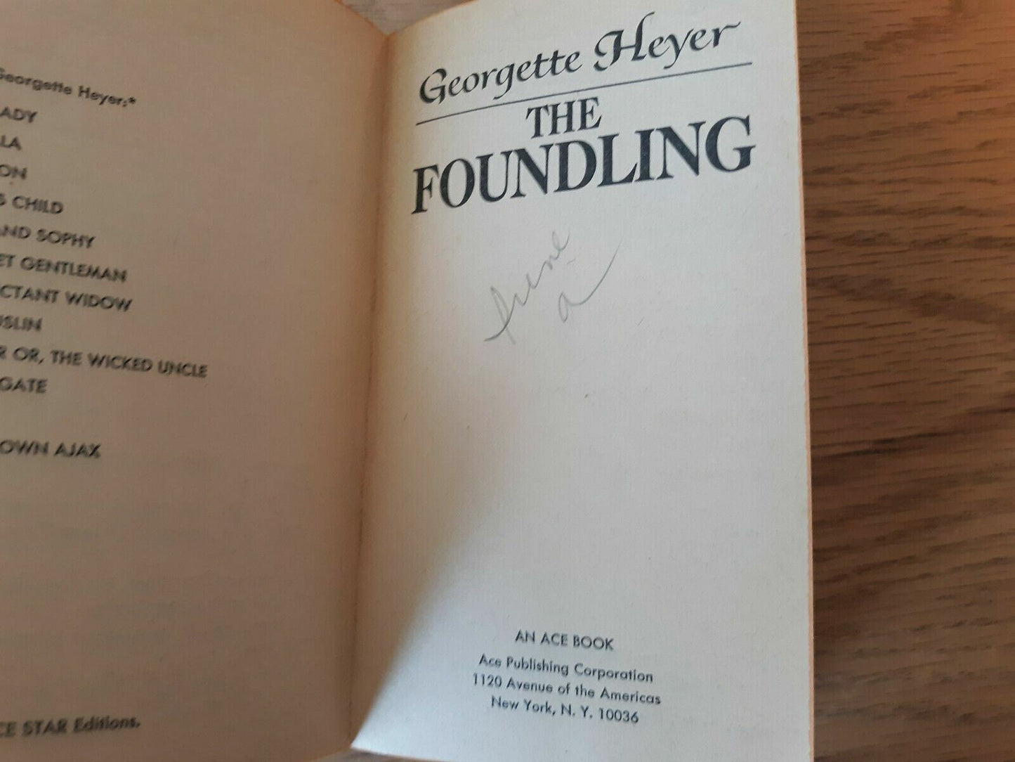 The Foundling (An Ace Book) by Heyer, Georgette 1948