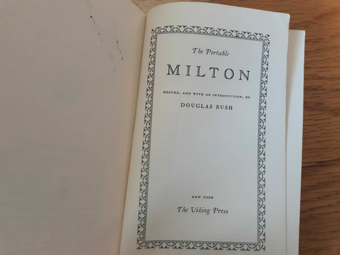 The Portable Milton (The Viking Portable Library) Paperback 1955