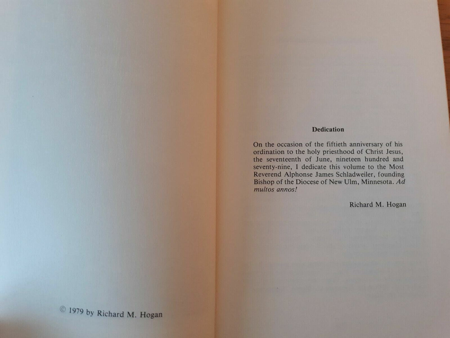A Minnesota Shepherd The Most Reverend Alphonse James Schladweiler by Hogan 1979