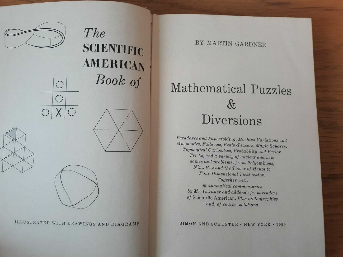 The Scientific American Book Of Mathematical Puzzles & Diversions 1959 7th Print