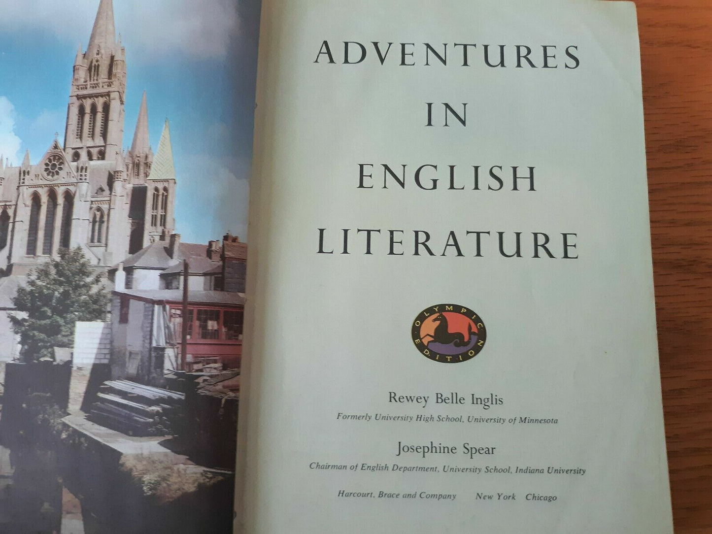 Adventures in English Literature by Rewey Belle Inglis Olympic Edition (1958)