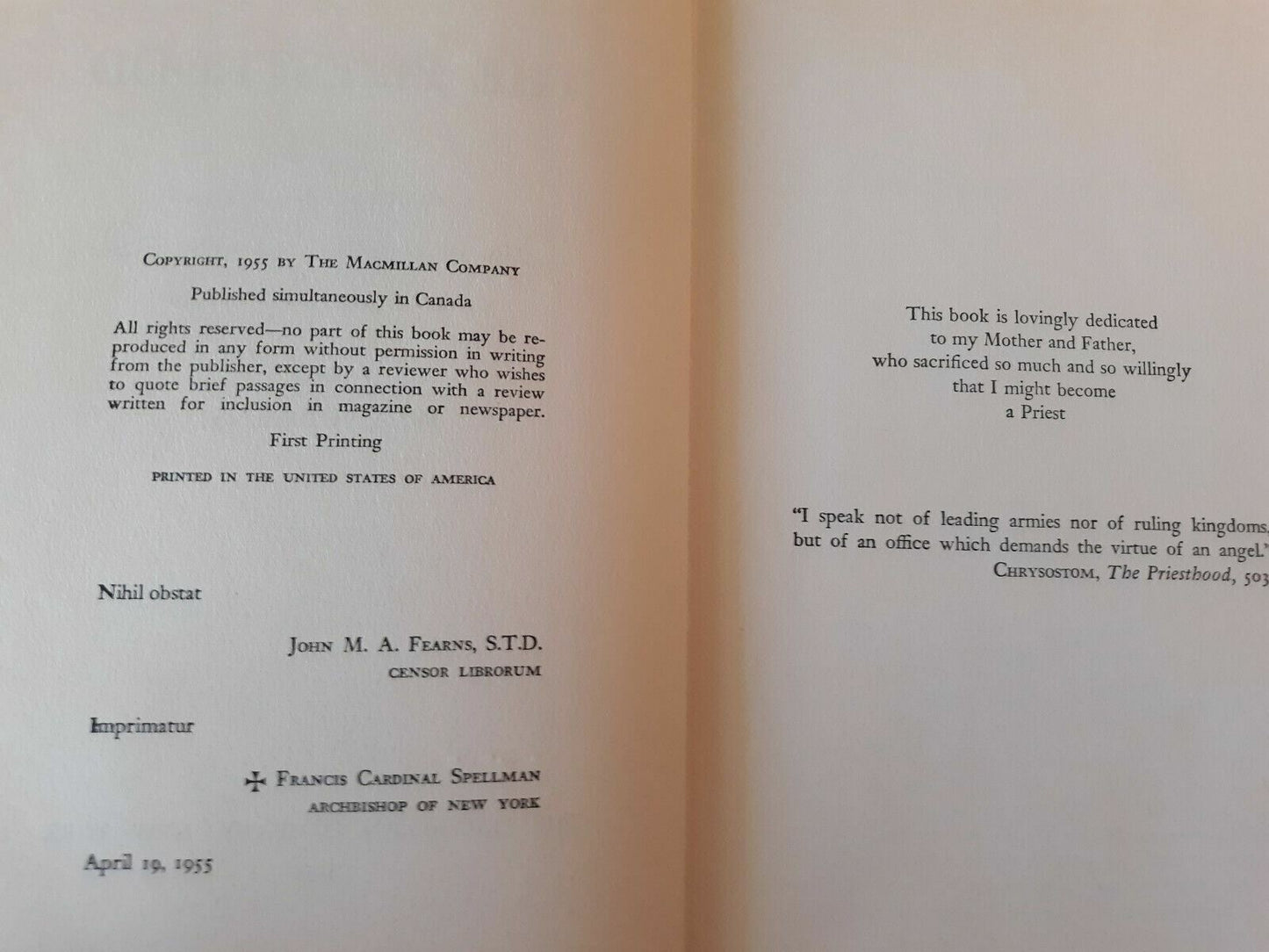 The Priesthood A Translation of the Peri Hierosynes of St. John Chrysostom  W.A.