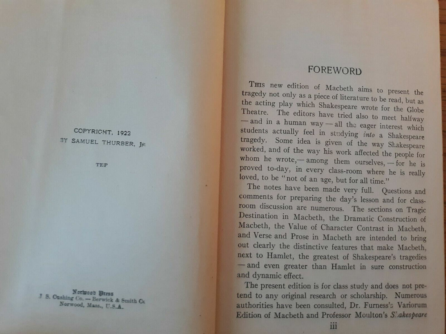 Shakespeare MacBeth Academy Classics 1947