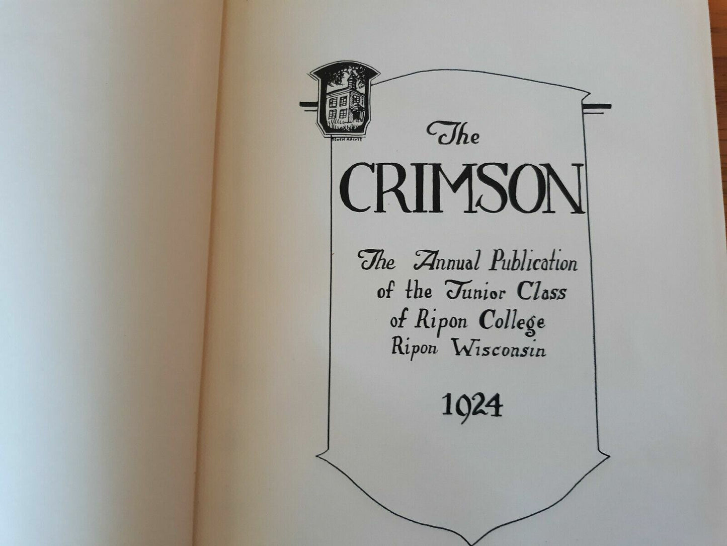 The Crimson 1924 Ripon College Yearbook Year Book Ripon Wisconsin