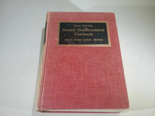 The Fifth mental measurements Yearbook Oscar krisen buros the Gryphon press 1959