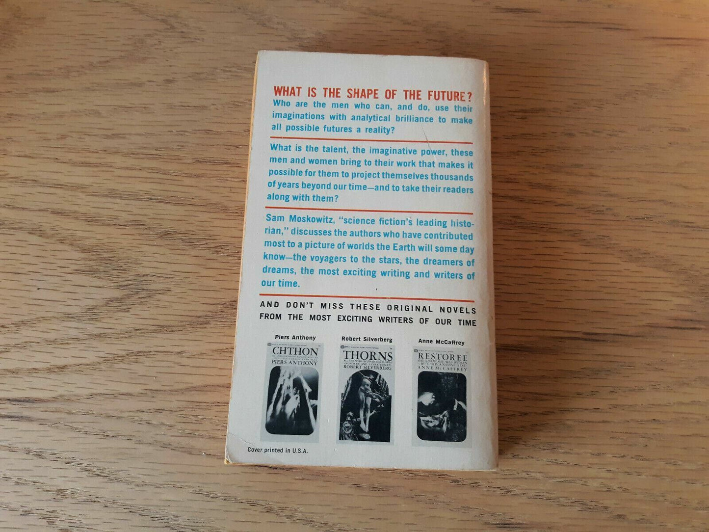 1967 Seekers Of Tomorrow By Sam Moskowitz Ballantine 1st Printing Paperback