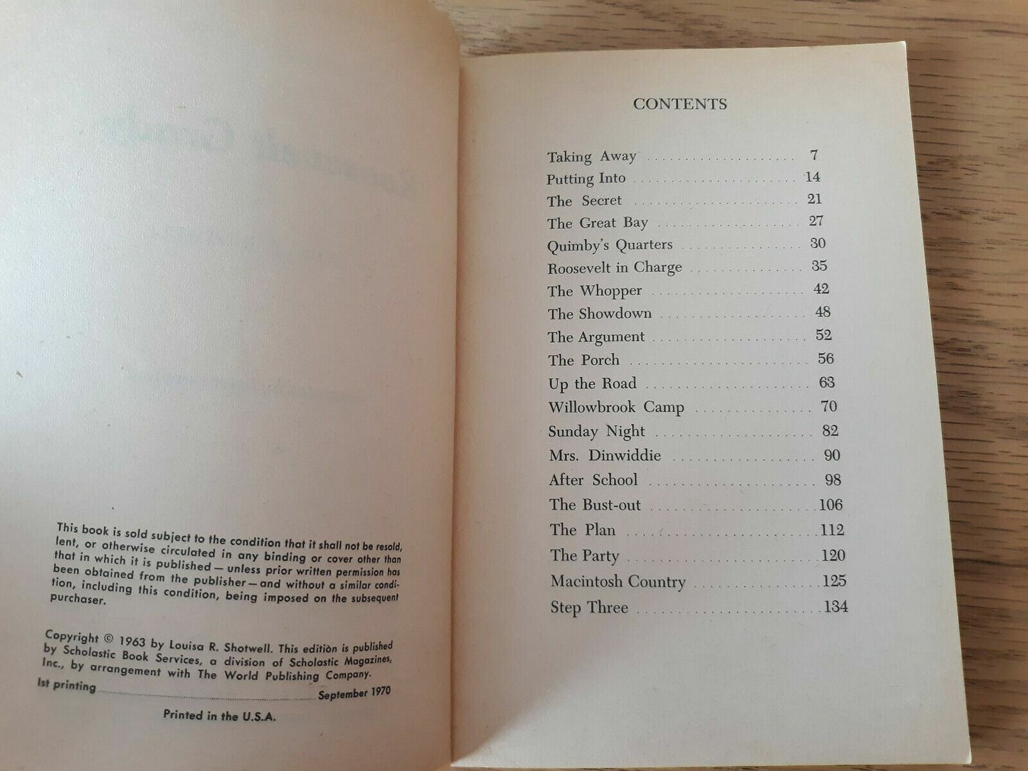 Roosevelt Grady by Louisa Shotwell Scholastic 1st Printing 1970