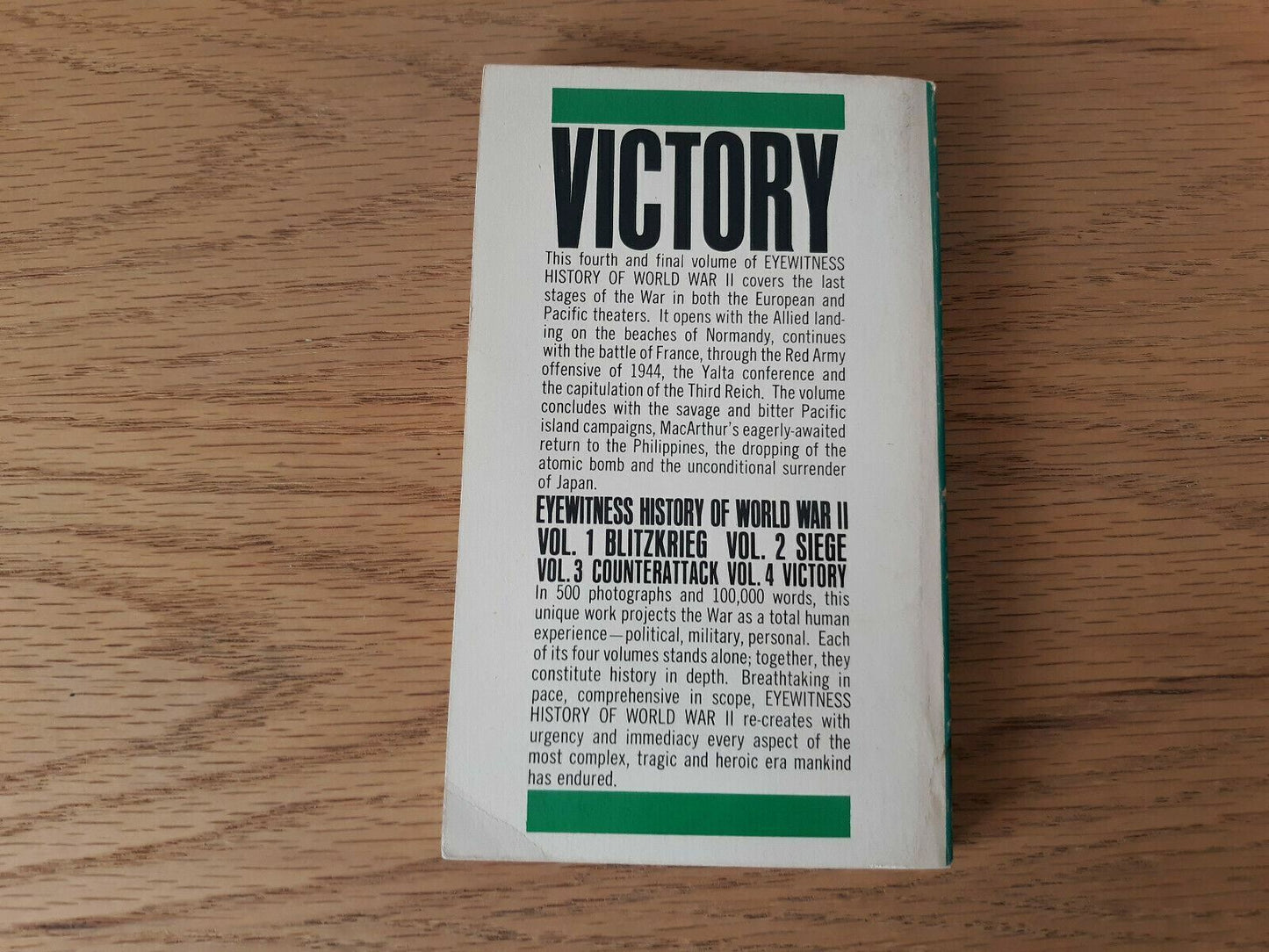 Eyewitness History of WWII Vol. 4 : Victory, by Abraham Rothberg / PB / 1966