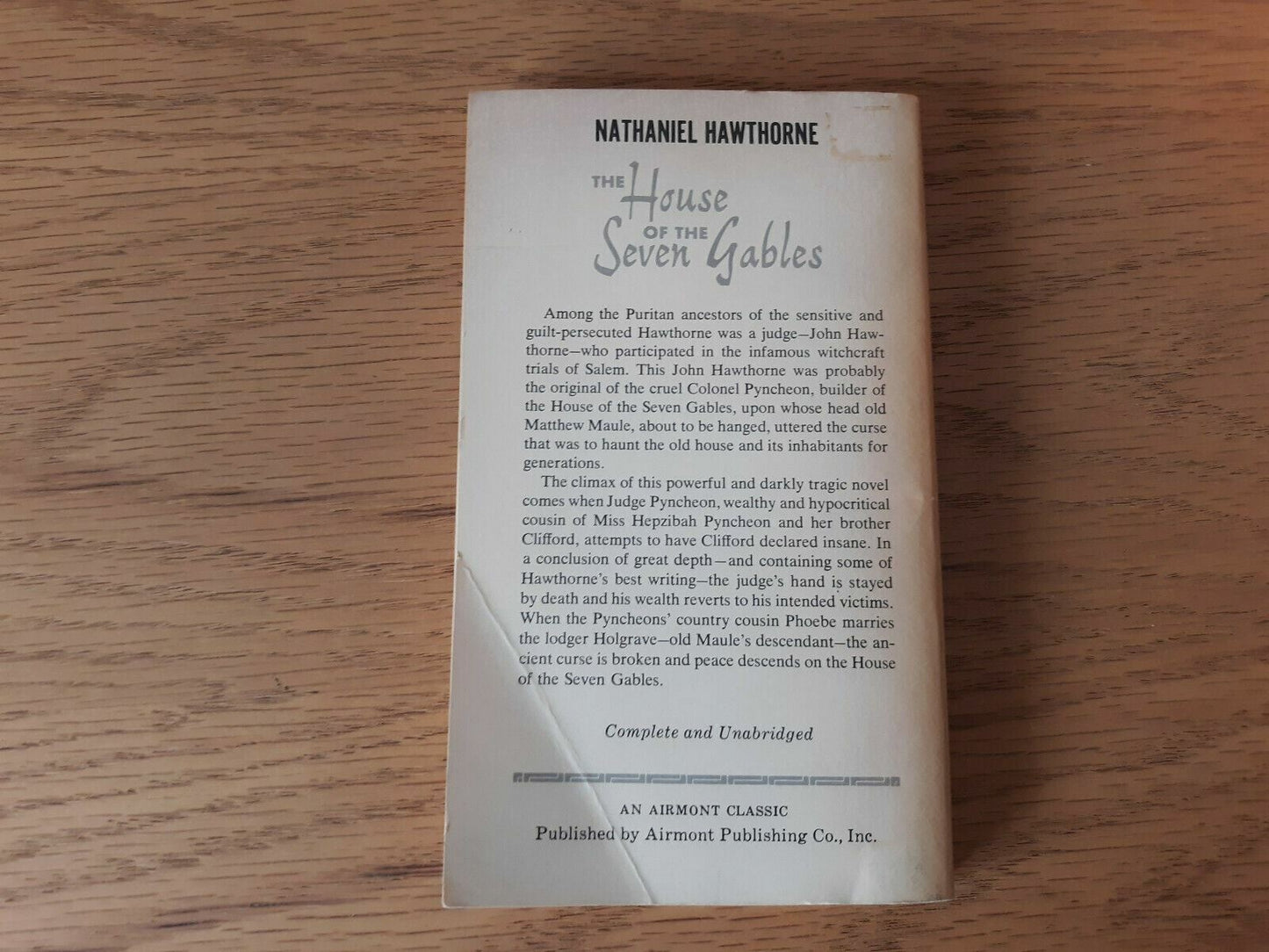 The House of the Seven Gables 1963 by Nathaniel Hawthorne Paperback