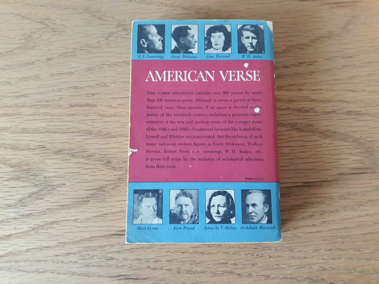 The New Pocket Anthology of American Verse by Oscar Williams 1955 PB