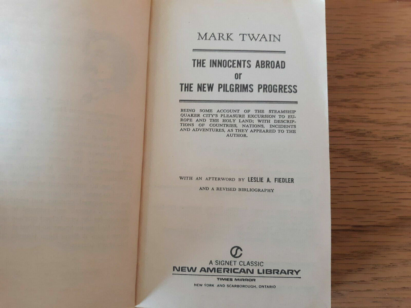 The Innocents Abroad Mark Twain Signet Paperback 1st Printing 1966