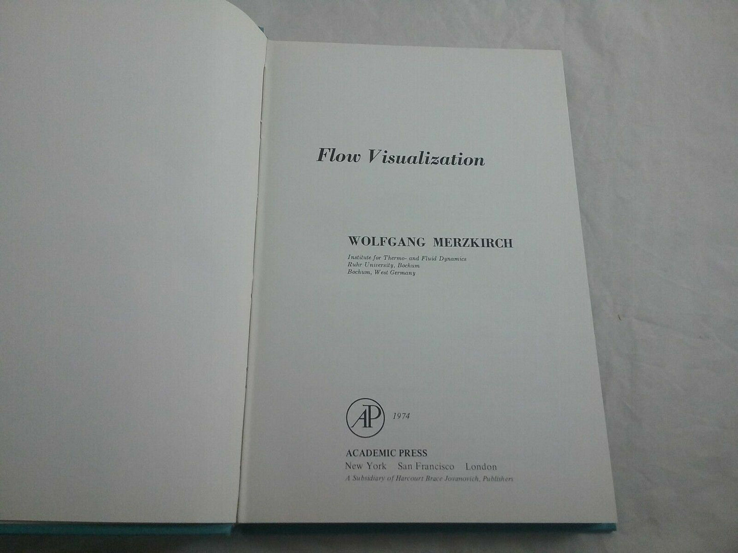 Flow Visualization 1974 Merzkirch