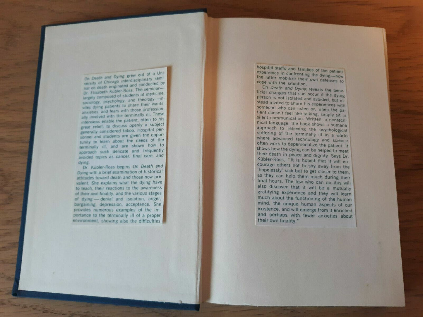 On Death and Dying by Elisabeth Kubler-Ross 1969 1st Printing Hardcover