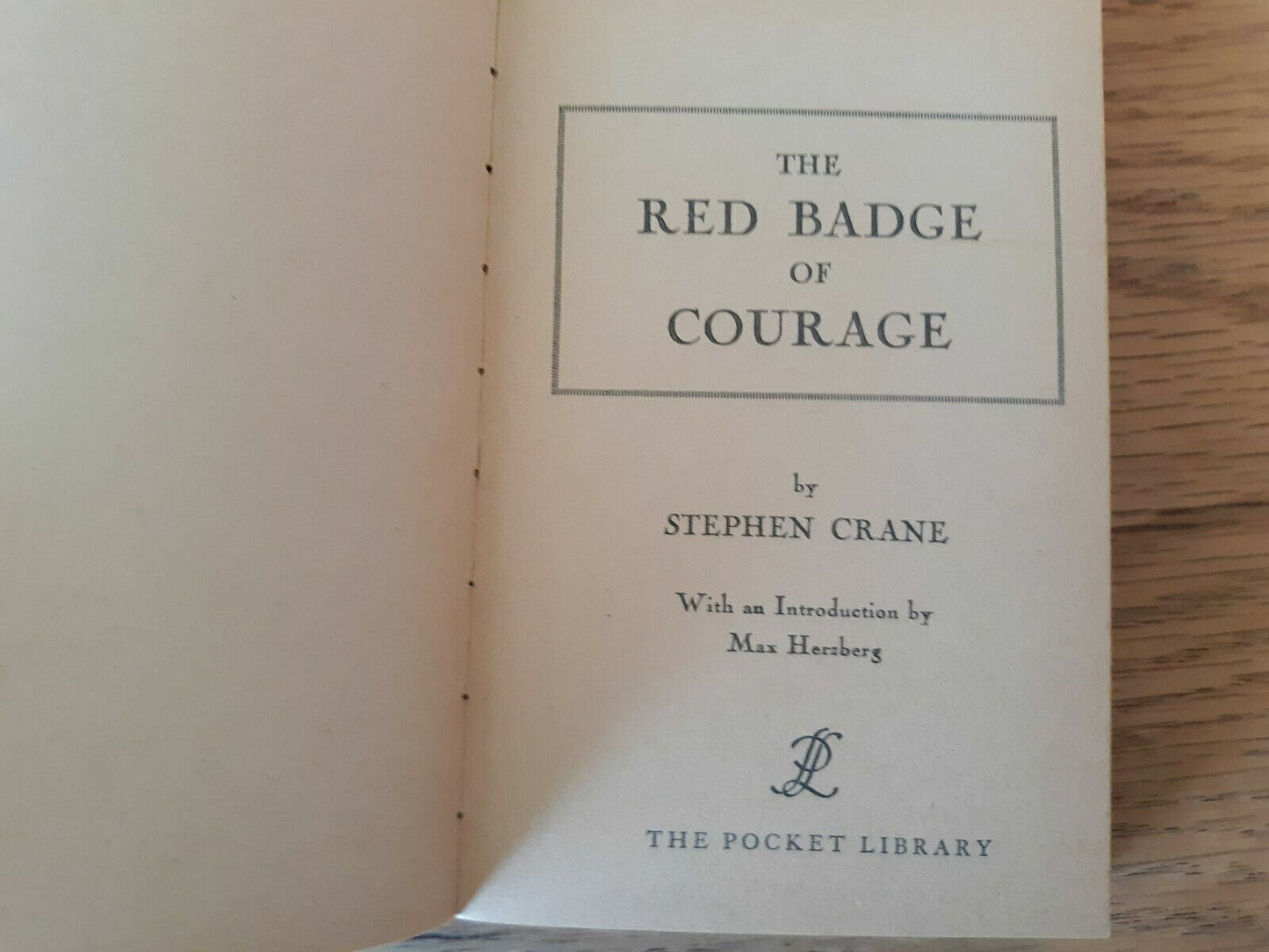 The Red Badge of Courage Stephen Crane 1958 Vintage Paperback