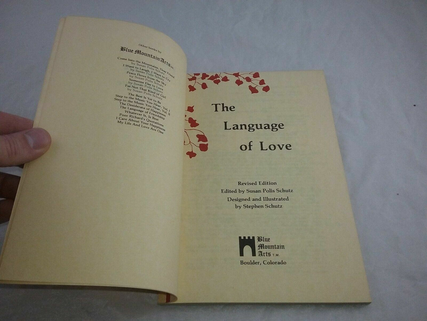 THE LANGUAGE OF LOVE  Susan Polis Schutz 1975