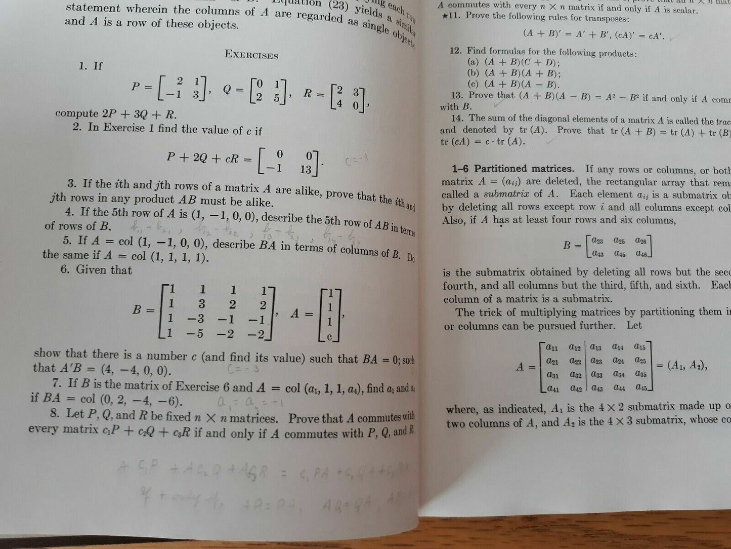 Theory Of Matrices Sam Perlis 1952 Addison-Wesley Press Hardcover