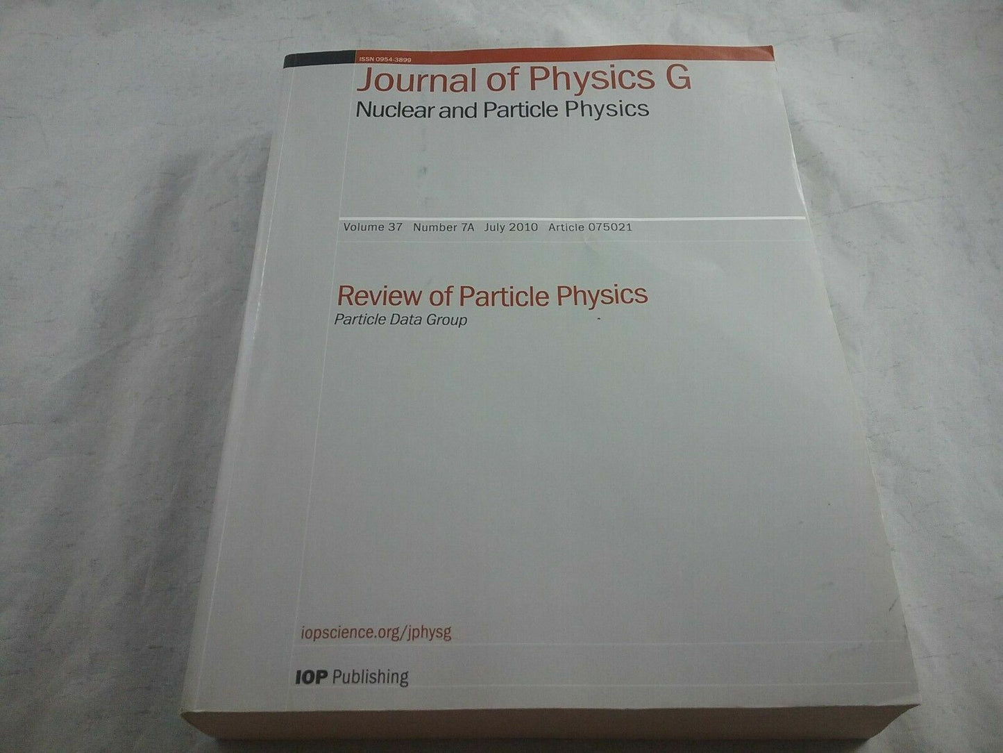 Journal of Physics G Nuclear and Particle Physics July 2010, 075021 Vol 37 #7A