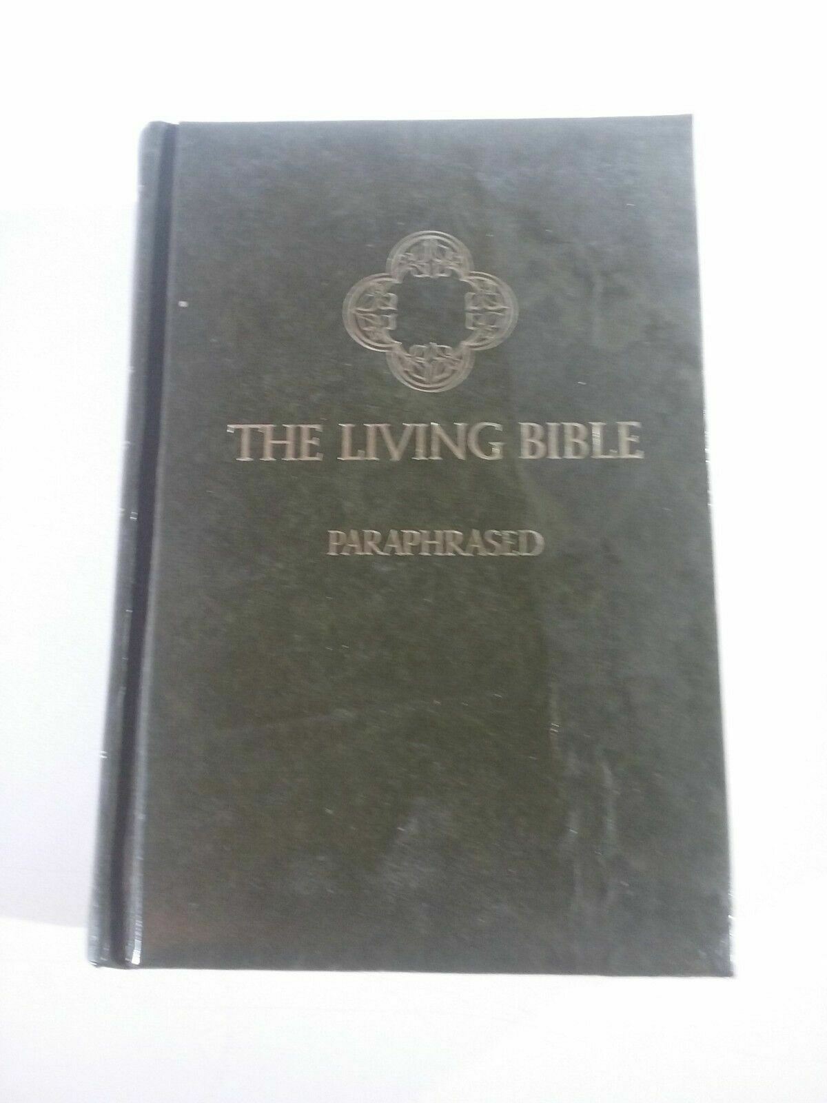 The Living Bible - Paraphrased - 33rd Printing 1973 - Dark Green Faux Leather