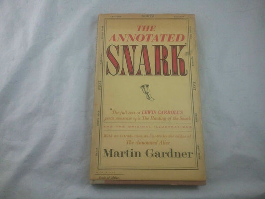 1962 "A" HC W/DJ THE ANNOTATED SNARK Martin Gardner