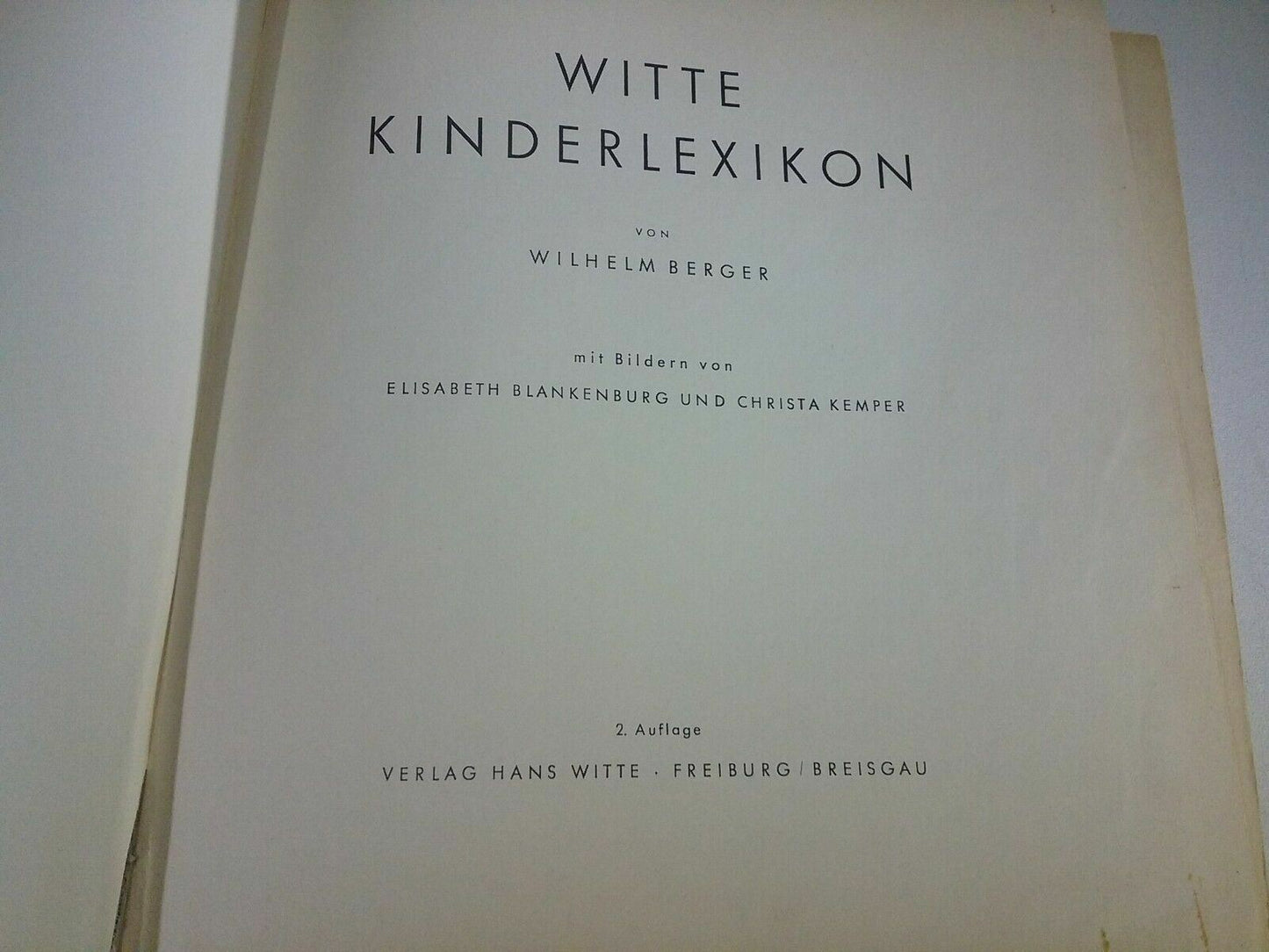 witte kinderlexikon berger 1954