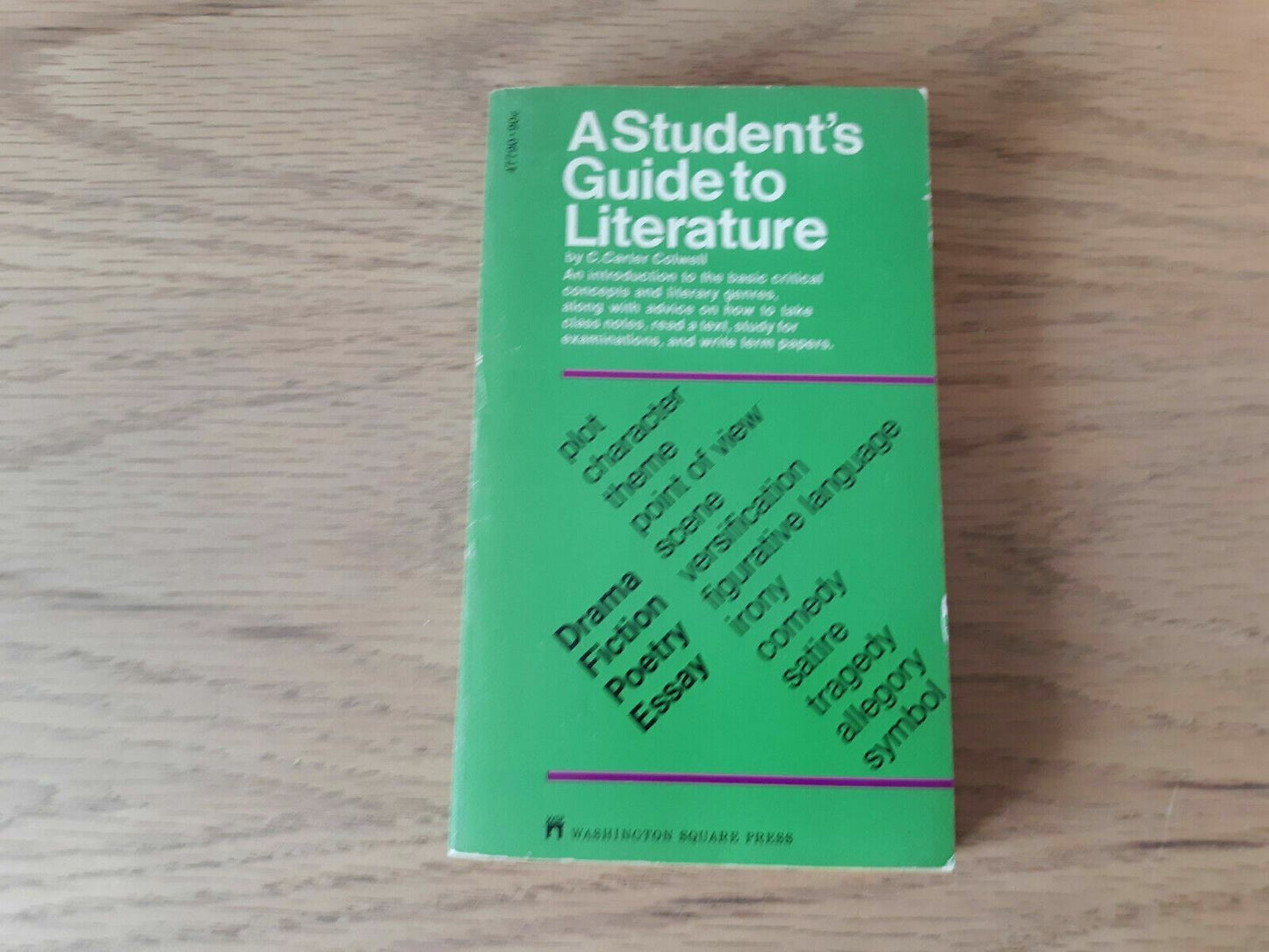 A Student's Guide to Literature by Colwell 1968 1st Printing Paperback