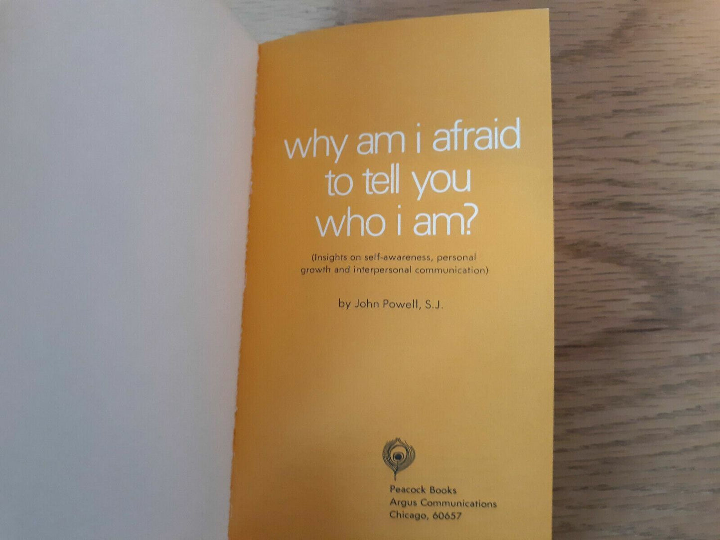 Why Am I Afraid To Tell You Who I Am 1969 John Powell PB