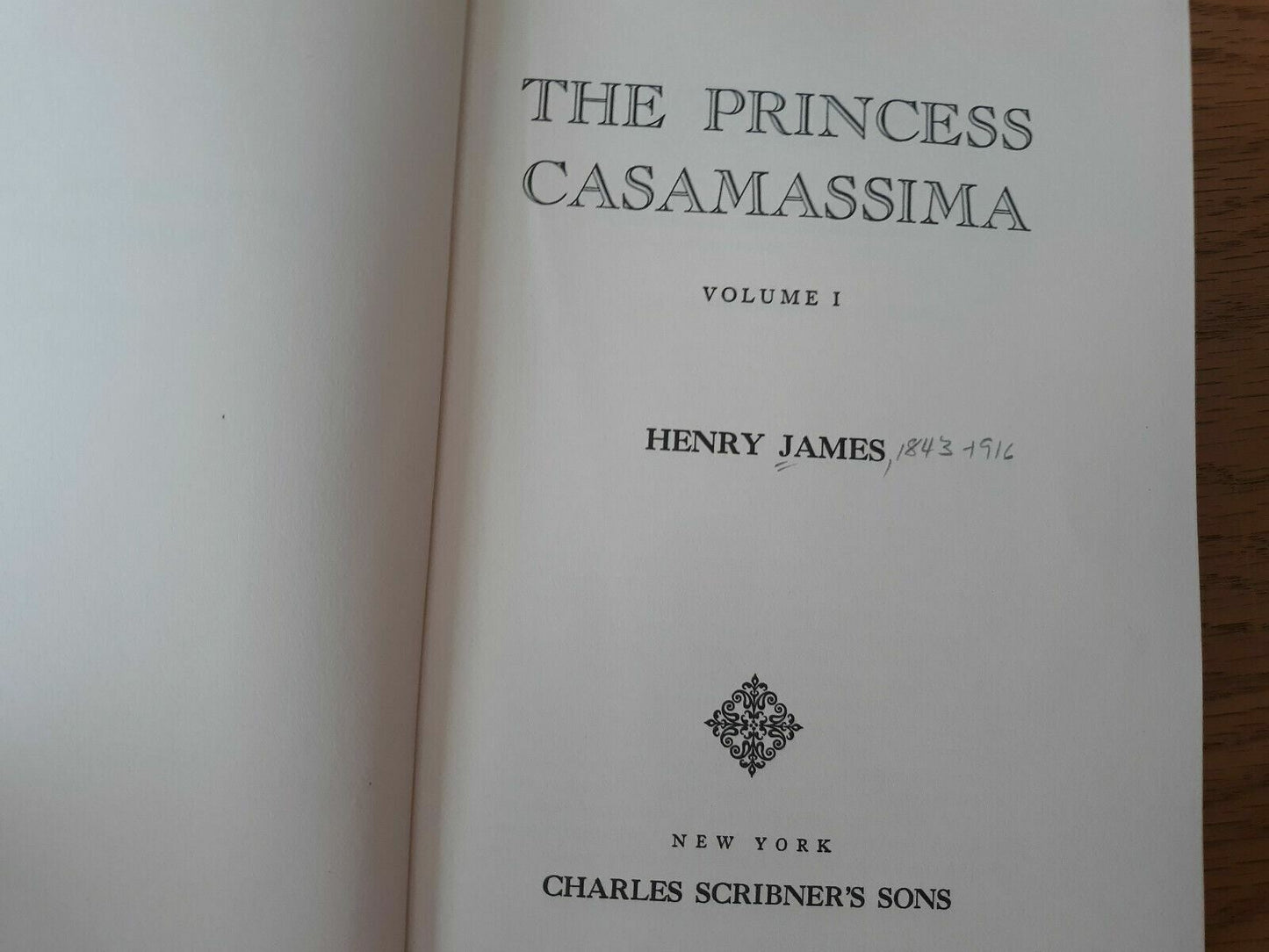 The Novels and Tales of Henry James New York Edition Vol V & VI Princess Casamas