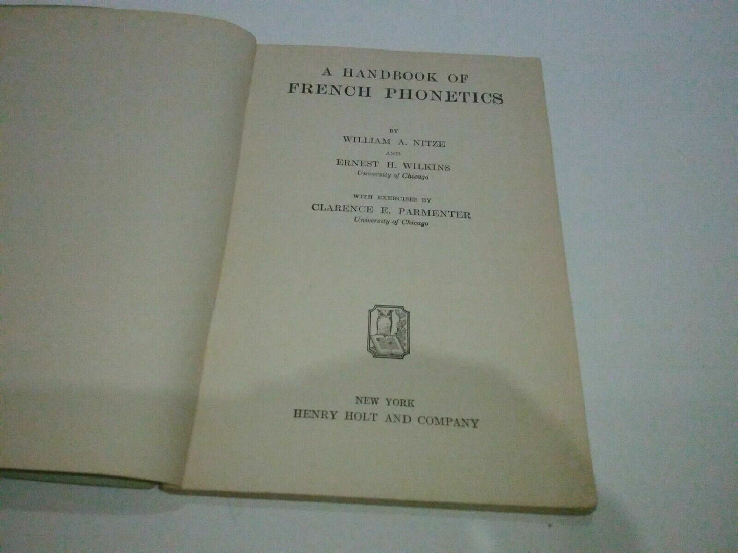 a handbook of french phonetics 1949 nitze
