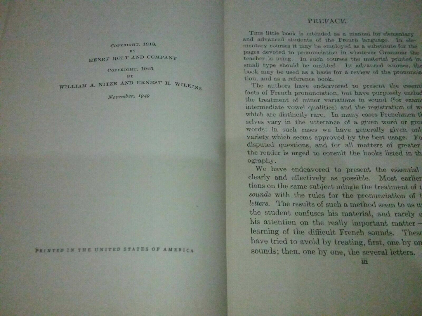 a handbook of french phonetics 1949 nitze