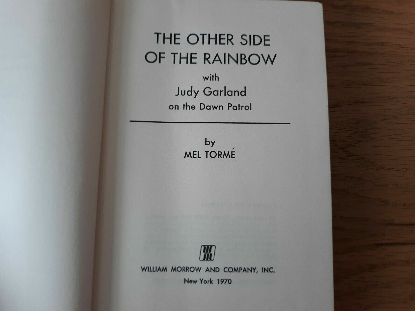 The Other Side Of The Rainbow Judy Garland On The Dawn Patrol Mel Torme 1970