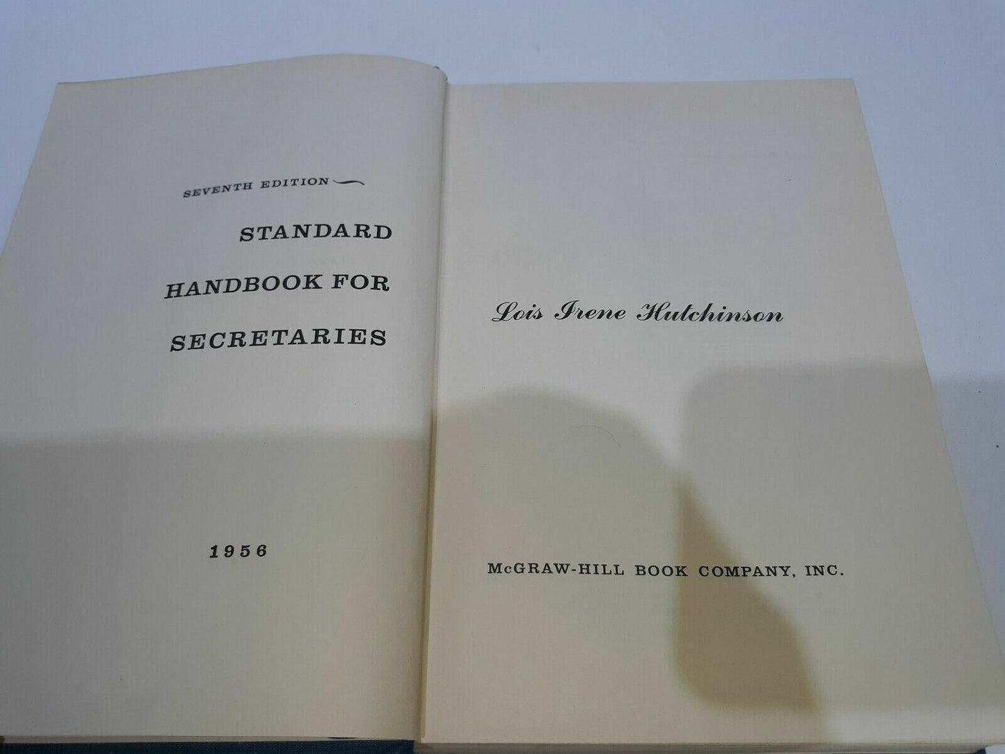 Vintage "STANDARD HANDBOOK FOR SECRETARIES," 7th Edition/Lois Hutchinson/C1956