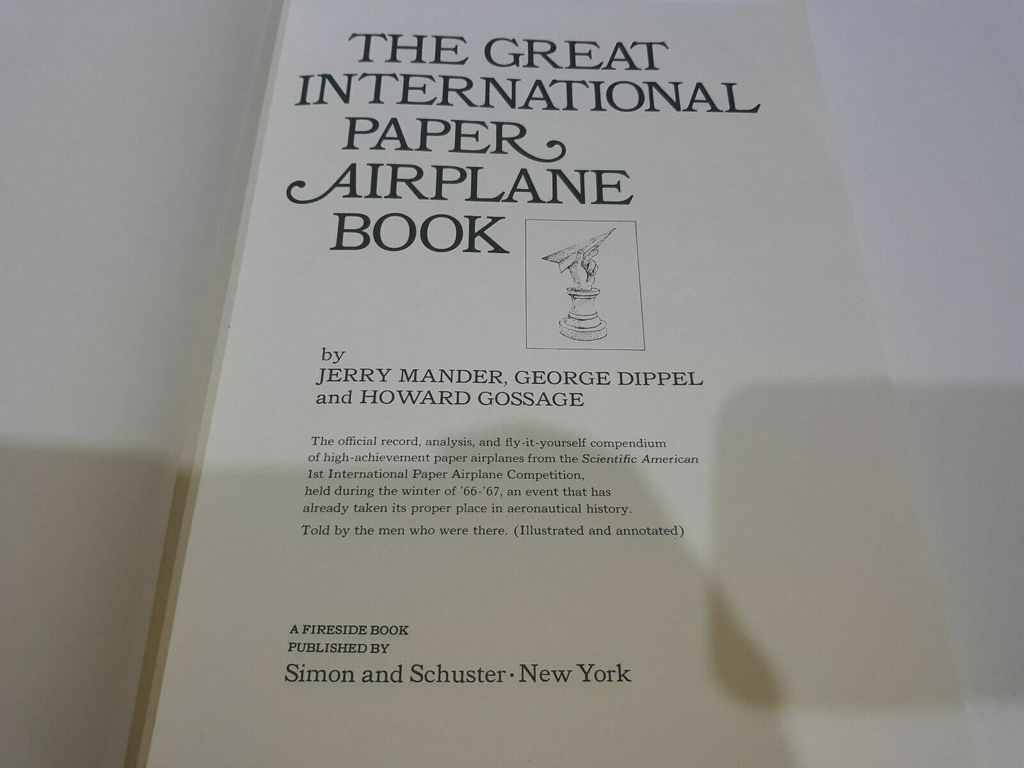 The Great International Paper Airplane Book by Mander, Dippel & Gossage 22nd