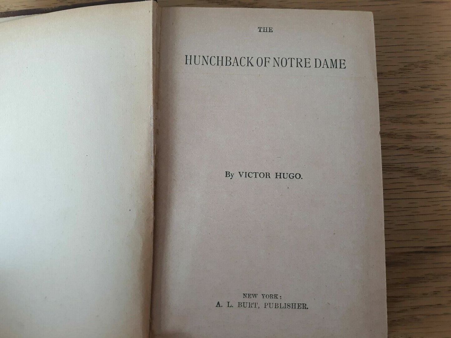 The Hunchback Of Notre Dame A.L. BURT Publishers, NEW YORK Victor Hugo