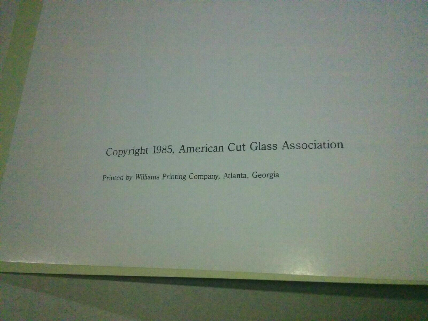 Unger Bros Newark, N.J. American Cut Glass Association 1906 Reprint Catalogue (1