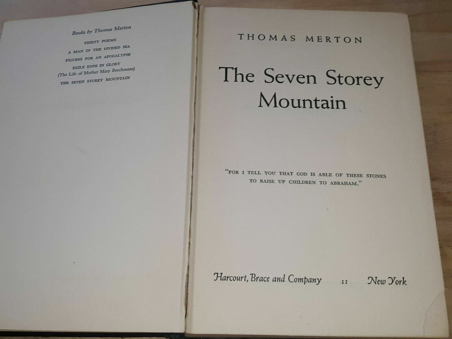 The Seven Storey Mountain Thomas Merton 1948 20th printing