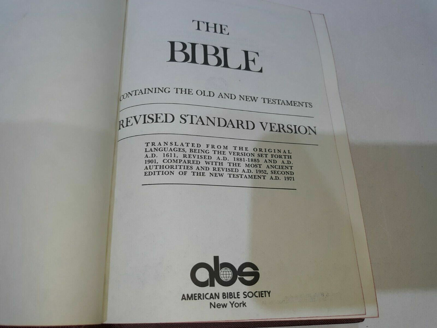 The Holy Bible - RSV (Burgundy) Hardcover – 1971  Division of Christian Educatio