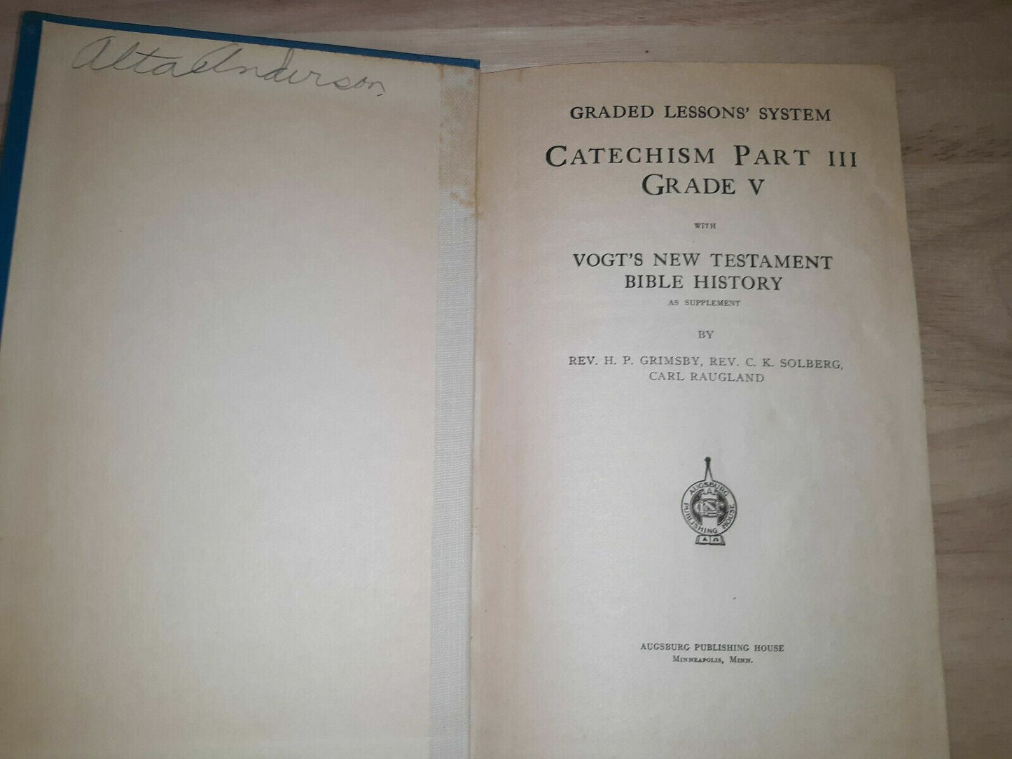 Vintage Book Hard Cover 1936 Catechism Part III Grade 5 Graded Lessons System