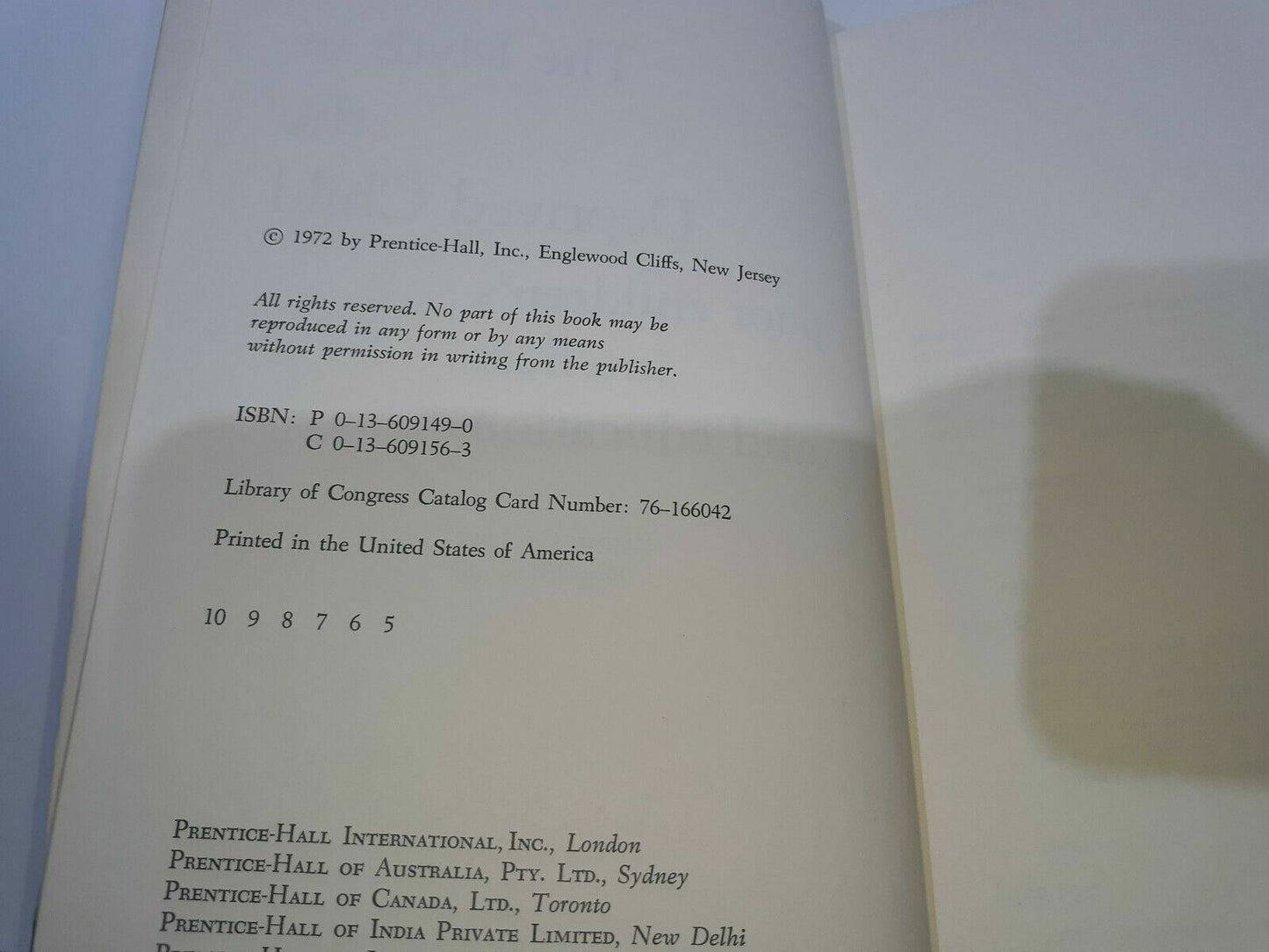 The Myth of the Deprived Child by Herbert Ginsburg Copyright 1972