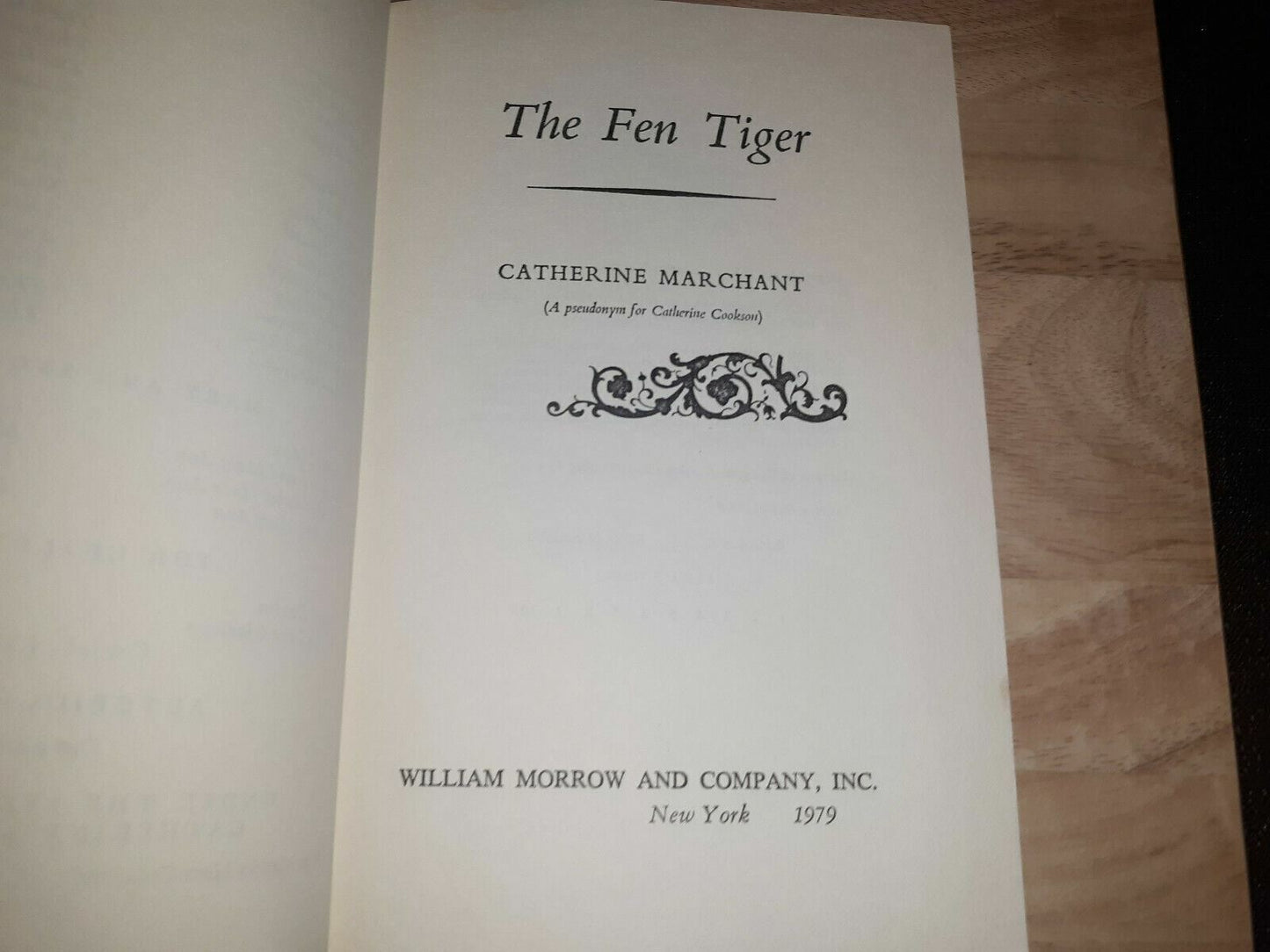 The Fen Tiger (ExLib) by Marchant, Catherine (Cookson) 1963 1st U.S. Edition