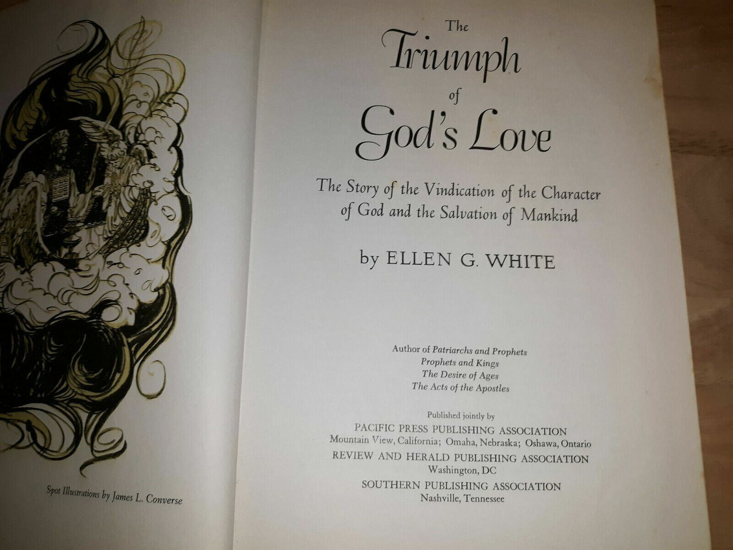 The Triumph of God's Love Ellen G. White 1950 VTG HC Book